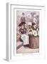 Flower Girls, Piccadilly-Ernest Ibbetson-Framed Giclee Print