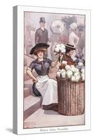Flower Girls, Piccadilly-Ernest Ibbetson-Stretched Canvas