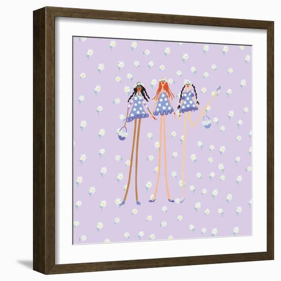 Flower Girls-Caroline Benchétrit-Framed Art Print