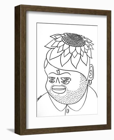 Flower hat-KASHINK-Framed Art Print