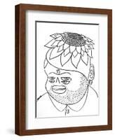 Flower hat-KASHINK-Framed Art Print