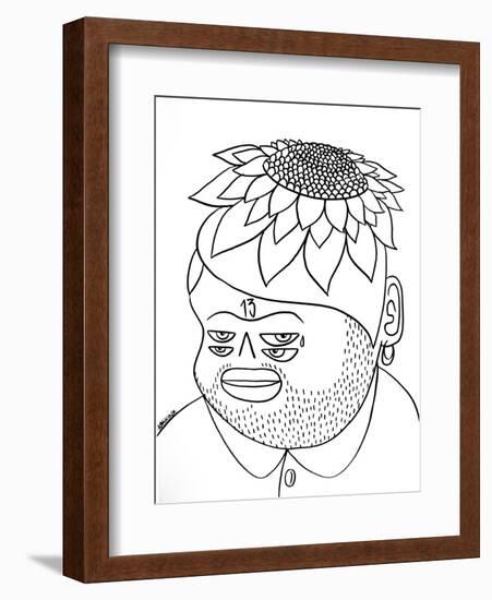 Flower hat-KASHINK-Framed Art Print