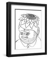 Flower hat-KASHINK-Framed Art Print