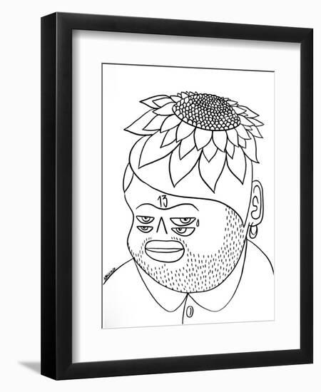 Flower hat-KASHINK-Framed Art Print