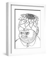 Flower hat-KASHINK-Framed Art Print