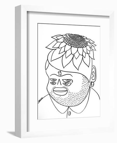 Flower hat-KASHINK-Framed Art Print