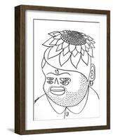 Flower hat-KASHINK-Framed Art Print