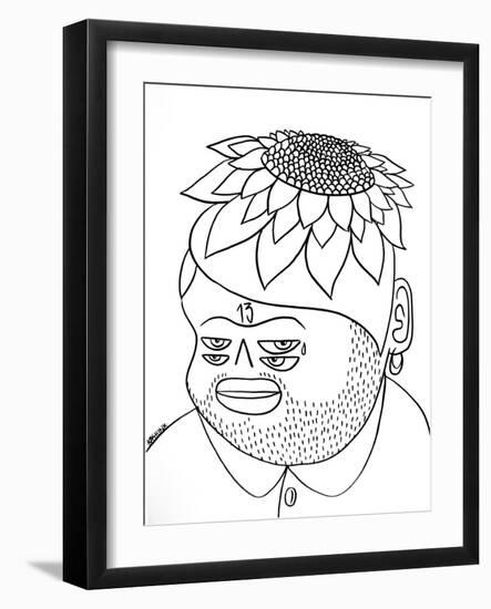 Flower hat-KASHINK-Framed Art Print