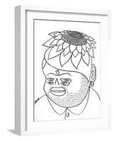 Flower hat-KASHINK-Framed Art Print