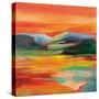 Flower Hill Sunset II-Silvia Vassileva-Stretched Canvas