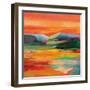 Flower Hill Sunset II-Silvia Vassileva-Framed Art Print