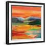 Flower Hill Sunset II-Silvia Vassileva-Framed Art Print