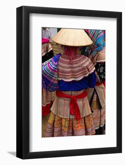 Flower Hmong Ethnic Group at Can Cau Market, Bac Ha Area, Vietnam, Indochina, Southeast Asia, Asia-Bruno Morandi-Framed Photographic Print
