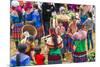 Flower Hmong Tribes People at Market, Nr Bac Ha, Nr Sapa, Vietnam-Peter Adams-Mounted Photographic Print