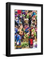 Flower Hmong Tribes People at Market, Nr Bac Ha, Nr Sapa, Vietnam-Peter Adams-Framed Photographic Print