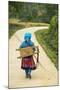 Flower Hmong Woman Walking Along Road, Nr Bac Ha, Nr Sapa, N. Vietnam-Peter Adams-Mounted Photographic Print