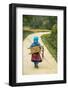 Flower Hmong Woman Walking Along Road, Nr Bac Ha, Nr Sapa, N. Vietnam-Peter Adams-Framed Photographic Print