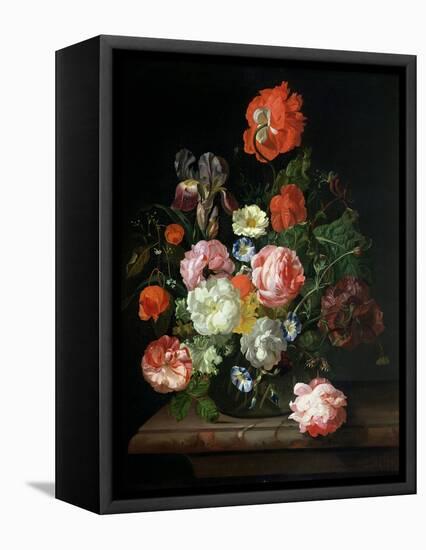 Flower in a Glass Vase-Rachel Ruysch-Framed Stretched Canvas