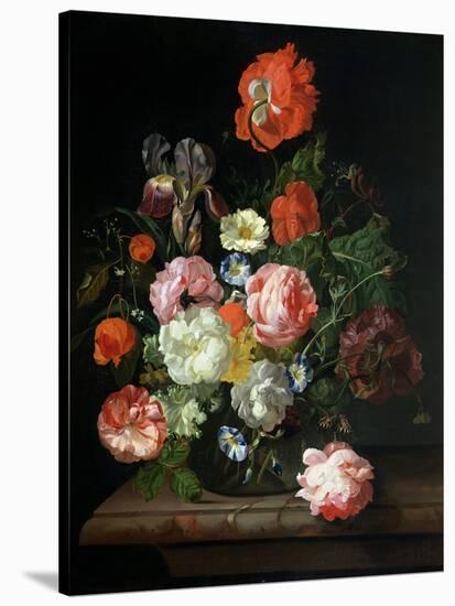 Flower in a Glass Vase-Rachel Ruysch-Stretched Canvas