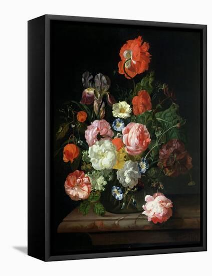 Flower in a Glass Vase-Rachel Ruysch-Framed Stretched Canvas