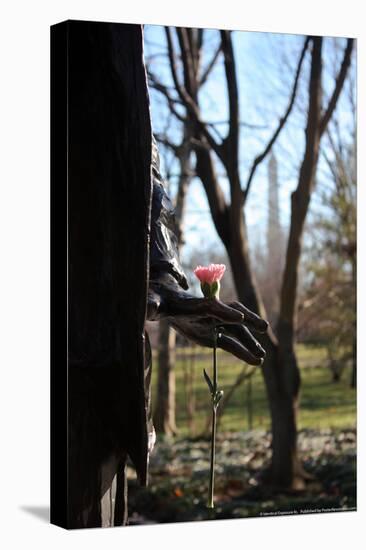 Flower in Statue's Hand Washington DC-null-Stretched Canvas