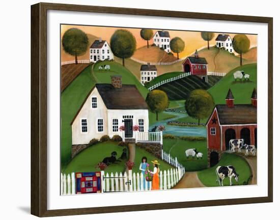 Flower Lady Dairy Farm Cheryl Bartley-Cheryl Bartley-Framed Giclee Print