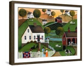 Flower Lady Dairy Farm Cheryl Bartley-Cheryl Bartley-Framed Giclee Print