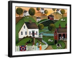 Flower Lady Dairy Farm Cheryl Bartley-Cheryl Bartley-Framed Giclee Print