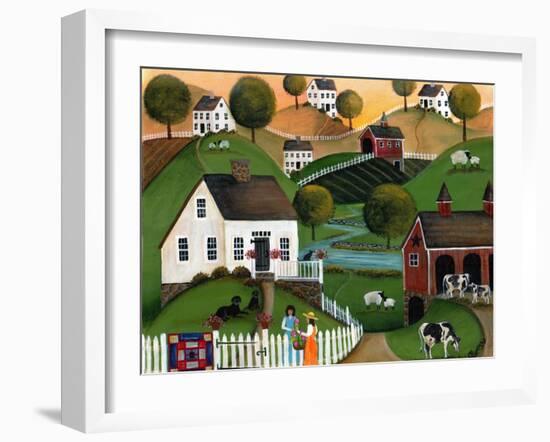 Flower Lady Dairy Farm Cheryl Bartley-Cheryl Bartley-Framed Giclee Print