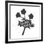 Flower Lettering Poster-zapolzun-Framed Art Print