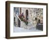 Flower-Lined Stairway, Petroio, Italy-Dennis Flaherty-Framed Photographic Print