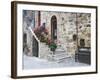 Flower-Lined Stairway, Petroio, Italy-Dennis Flaherty-Framed Photographic Print