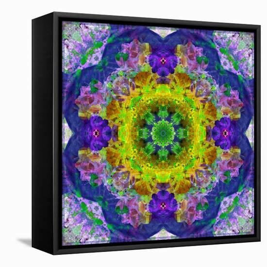 Flower Mandala, Photograph, Layer Work-Alaya Gadeh-Framed Stretched Canvas