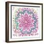 Flower Mandala Pop-Jace Grey-Framed Art Print