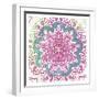 Flower Mandala Pop-Jace Grey-Framed Art Print