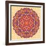 Flower Mandala-Baksiabat-Framed Art Print