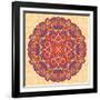 Flower Mandala-Baksiabat-Framed Art Print