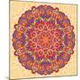 Flower Mandala-Baksiabat-Mounted Art Print