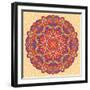 Flower Mandala-Baksiabat-Framed Art Print