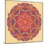 Flower Mandala-Baksiabat-Mounted Art Print