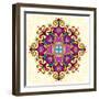 Flower Mandala-Baksiabat-Framed Art Print