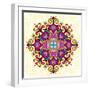 Flower Mandala-Baksiabat-Framed Art Print