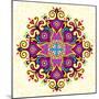 Flower Mandala-Baksiabat-Mounted Art Print