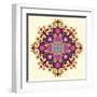 Flower Mandala-Baksiabat-Framed Art Print