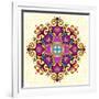 Flower Mandala-Baksiabat-Framed Art Print