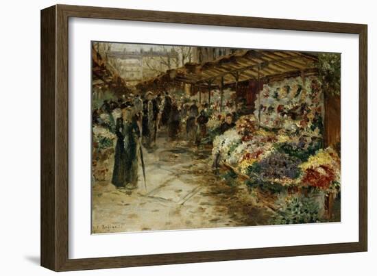 Flower Market, 1882-Jean Francois Raffaelli-Framed Giclee Print