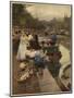 Flower Market Amsterdam-Hans Herrmann-Mounted Art Print