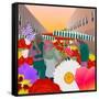 Flower Market at Columbia Road-Claire Huntley-Framed Stretched Canvas