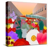 Flower Market at Columbia Road-Claire Huntley-Stretched Canvas