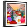 Flower Market at Columbia Road-Claire Huntley-Framed Giclee Print